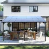 10' x 14' Outdoor Pergola Gazebo,Wall-Mounted Lean to Metal Awning Gazebo with Roof,Large Heavy Duty for Patio,Decks,Backyard