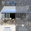 10' x 14' Outdoor Pergola Gazebo,Wall-Mounted Lean to Metal Awning Gazebo with Roof,Large Heavy Duty for Patio,Decks,Backyard