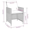 Outdoor Furniture Set Black and Cream White