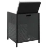 Outdoor Furniture Set Black and Cream White