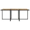 Outdoor Furniture Set Black and Cream White