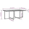 Outdoor Furniture Set Black and Cream White