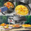 12-Inch Portable Wood-Fired Pizza Oven with Automatic Rotating Stone