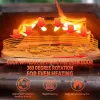 12-Inch Portable Wood-Fired Pizza Oven with Automatic Rotating Stone