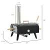 12-Inch Portable Wood-Fired Pizza Oven with Automatic Rotating Stone