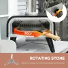 12-Inch Portable Wood-Fired Pizza Oven with Automatic Rotating Stone