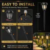 12 Pack Solar Lights Outdoor, Solar Pathway Lights Auto On/Off Waterproof Garden Landscape Lighting for Path, Yard, Walkway, Driveway Decor