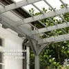 12' x 16' Outdoor Pergola, Wood Gazebo Grape Trellis with Stable Structure for Climbing Plant Support, Gray
