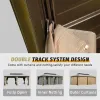 12'x18' Hardtop Gazebo, Outdoor Aluminum Frame Canopy with Galvanized Steel Double Roof, (Brown)