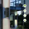 2-Pack Outdoor Wall Sconce, Modern Up and Down Weatherproof Wall Light, Black Aluminum Exterior Wall Mount Light Fixture, Ideal for Porch, Patio