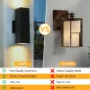 2-Pack Outdoor Wall Sconce, Modern Up and Down Weatherproof Wall Light, Black Aluminum Exterior Wall Mount Light Fixture, Ideal for Porch, Patio
