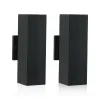 2-Pack Outdoor Wall Sconce, Modern Up and Down Weatherproof Wall Light, Black Aluminum Exterior Wall Mount Light Fixture, Ideal for Porch, Patio