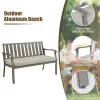 Peakhome Azur Patio Aluminum Bench With Sunbrella® Cushions