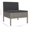 Garden Furniture Set Gray