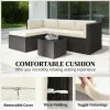 3-piece terrace furniture set, outdoor furniture set, garden set, beige