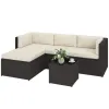 3-piece terrace furniture set, outdoor furniture set, garden set, beige
