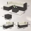 3-piece terrace furniture set, outdoor furniture set, garden set, beige