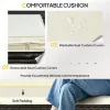 3 Piece Patio Furniture Set, Wicker Outdoor Patio Conversation Furniture Set with Cushions, Glass Top Table, Beige