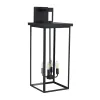 30"(H) 1pcs 4-Light Black Outdoor Wall Light, Weatherproof Wall Sconces for Porch, Garden, Patio (No Bulbs)