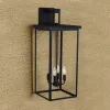 30"(H) 1pcs 4-Light Black Outdoor Wall Light, Weatherproof Wall Sconces for Porch, Garden, Patio (No Bulbs)