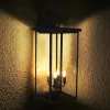 30"(H) 1pcs 4-Light Black Outdoor Wall Light, Weatherproof Wall Sconces for Porch, Garden, Patio (No Bulbs)