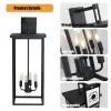 30"(H) 1pcs 4-Light Black Outdoor Wall Light, Weatherproof Wall Sconces for Porch, Garden, Patio (No Bulbs)