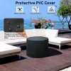 32 Inch 30000BTU Fire Pit Table with Fire Glasses and PVC Cover