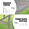 Amario 7-Piece Aluminum Outdoor Oval Dining Set With Sunbrella® Cushions