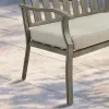 Peakhome Azur Patio Aluminum Bench With Sunbrella® Cushions
