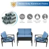 4 Pieces Modern Aluminum Patio Furniture Set