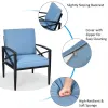 4 Pieces Modern Aluminum Patio Furniture Set