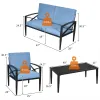 4 Pieces Modern Aluminum Patio Furniture Set