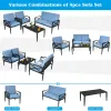 4 Pieces Modern Aluminum Patio Furniture Set