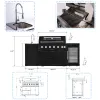 43-Inch 6-Burner 85000 BTU Deluxe Stainless Steel Gas Outdoor Kitchen Bar Barbecue Island Grill