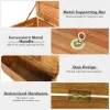 47 Gallon Acacia Wood Storage Bench Box for Patio Garden Deck