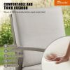 Peakhome Amario 2-Piece Patio Aluminum Dining Chairs With Sunbrella® Cushions