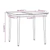 5 Piece Patio Dining Set with Cushions Brown