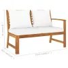 Bookshelf Board Cream Solid acacia wood 5 piece set