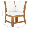 Bookshelf Board Cream Solid acacia wood 5 piece set
