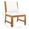 Bookshelf Board Cream Solid acacia wood 5 piece set