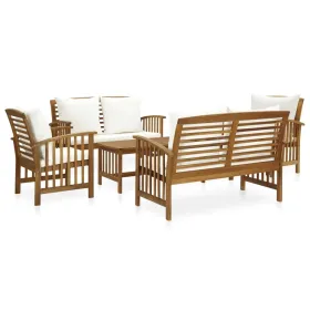 Garden Lounge Set Acacia wood Solid acacia wood Medium Durable