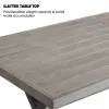 Peakhome Azur 3 Pieces Patio Dining Set Outdoor Aluminum Rectangular Dining Table And Steel Outdoor Bench