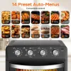 6-in-1 Oven, 27.5QT, 1600w, 4 Preset Menus, Air Fry, Pizza, Bake, Grill, Toast, Keep Warm, Bread Baking, Dehydration, Defrost