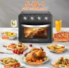 6-in-1 Oven, 27.5QT, 1600w, 4 Preset Menus, Air Fry, Pizza, Bake, Grill, Toast, Keep Warm, Bread Baking, Dehydration, Defrost