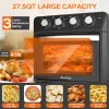 6-in-1 Oven, 27.5QT, 1600w, 4 Preset Menus, Air Fry, Pizza, Bake, Grill, Toast, Keep Warm, Bread Baking, Dehydration, Defrost