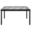 6 Piece Patio Lounge Set with Cushions Black PVC
