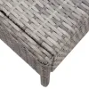 6 Piece Patio Lounge Set with Cushions Poly Rattan Gray