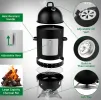 60608693 outdoor three-layer elliptical cylinder oven, temperature table control, exquisite technology, 3 in 1 iron carbon oven