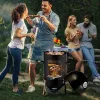 60608693 outdoor three-layer elliptical cylinder oven, temperature table control, exquisite technology, 3 in 1 iron carbon oven