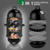 60608693 outdoor three-layer elliptical cylinder oven, temperature table control, exquisite technology, 3 in 1 iron carbon oven